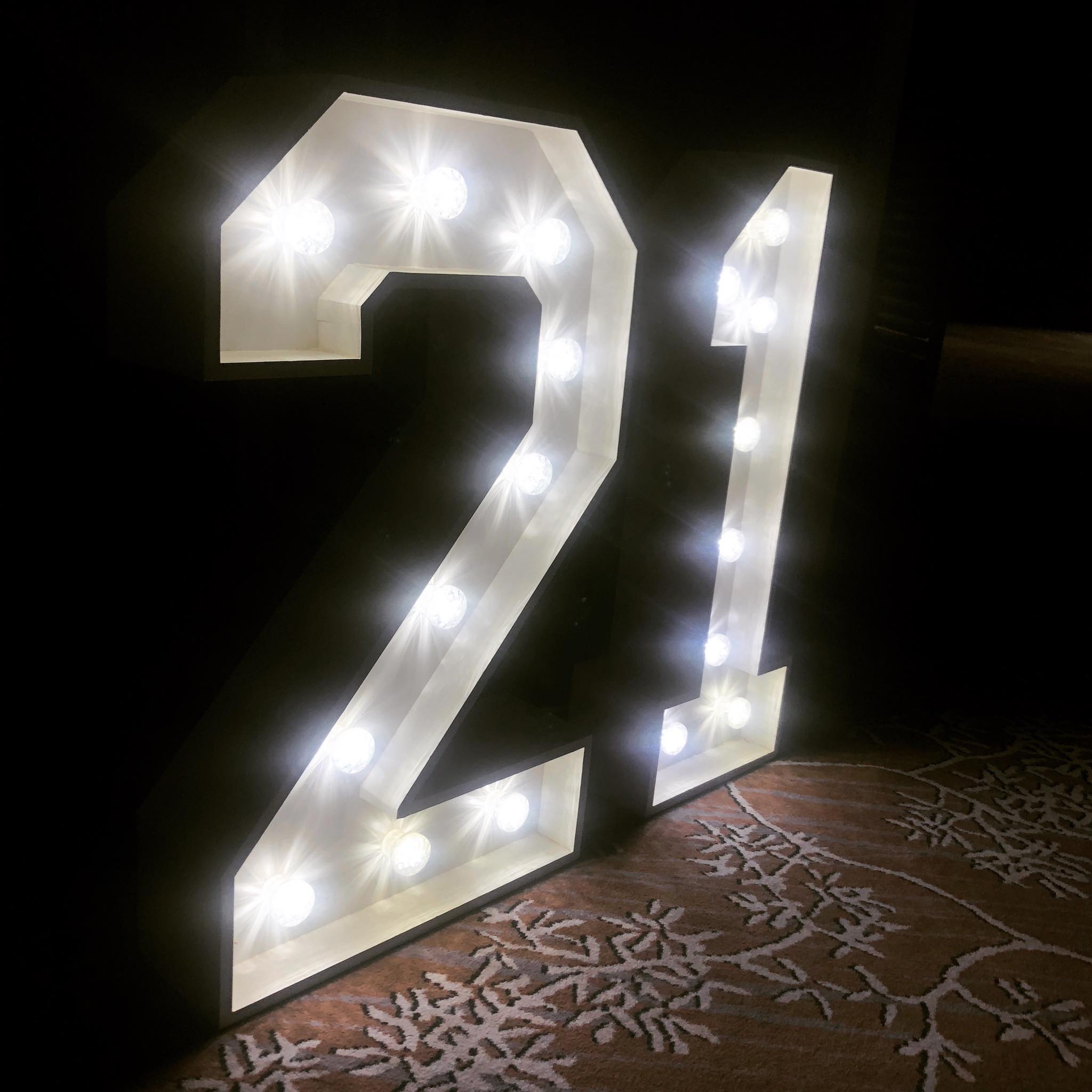 21 4ft LED giant number hire sign